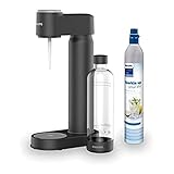 Philips GoZero Soda maker Lite ADD4901BK/10, Schwarz, 1-Liter-Wasserflasche, CO2-Zylinder für 60 Liter
