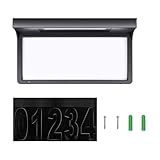 SOESFOUFU Solar Türschildleuchte LED Solar Hausnummer Beleuchtung Kaltweiß Wetterfest für Hof und Eingang Außenleuchte