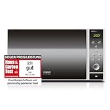CASO | MCG30 chef 3-in-1 Mikrowelle mit Grill und Heißluft 2200W | Backofen-Funktion 110 - 200°C, 30 L, Drehteller Ø 31,5cm, Edelstahl verspiegelt