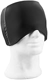 Newgen Medicals Augenmasken Kühl: 360°-Migräne-Maske zum Kühlen und Wärmen, 2 Gel-Lagen, schwarz (Eismasken, Gel-Gesichtsmasken)