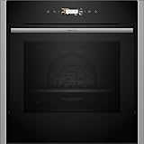 NEFF B44CR71N0 Einbau-Backofen N70, Made in Germany, Integrierbarer Backofen 60 x 60cm, Hide, Full Touch TFT-Display, Automatikprogramme, Edelstahl, Amazon Exclusive Edition