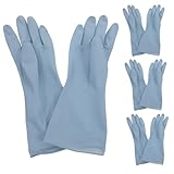 SOIMISS 4 Paare Spülhandschuhe aus Wasserdichtem PVC Rutschfest und Leicht Kleine Haushaltshandschuhe für Geschirr Töpfe Reinigung und Wäsche Komfortabel und Langlebig Blau