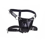 TUYMNI Herren Gay Leder Keuschheitsgürtel Lackleder Männliche Keuschheit mit Penis Cage für Männer Bondage SM Fetisch Fesselspiele Sklaven Erotische Kostüme mit Schlüssel und Schloss