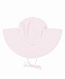 RuffleButts Baby/Kleinkind Mädchen UPF 50+ Sonnenschutz breite Krempe Bademode Sonnenhut - Pink - 6-10 Jahre