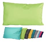 JACK Outdoor Lounge Kissen 30x50cm Dekokissen inkl. Füllung Wasserfest Sitzkissen Garten Stuhl Lotus Effekt, Farbe:Grün