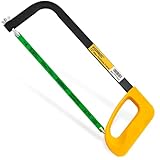 Viganoc Bügelsägenrahmen mit 24 TPI Bi-Metall-Klinge, Hochspann-Handsäge, geeignet für Aluminium, PVC-Piepes, Holz, Kupferrohre, 30,5 cm