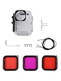 NINMORTH Unterwassergehäuse für OSMO Action 5 für Pro, 45 m wasserdichte ABS-Schale mit 3-Farben-Filter, für Kompakt, 11 x 6,6 x 4,5 cm, transparent