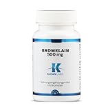 Klean Labs® - Bromelain 500 mg - 60 Kapseln - vegan, ohne Gentechnik, hochdosiert - Rohstoff aus natürlichem Ursprung