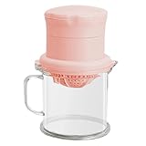 Manuelle Limettenpresse, Zitronenpresse, kleine Obstpresse, Limettenpresse mit Tasse, kleine Obstpresse, manuelles Werkzeug, praktisches Sieb und Tasse, manuelle Limettenpresse und Sieb für einfaches