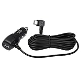 G66C KFZ Ladekabel 3,5m mit USB & Mini-USB 5pin (rechts abgewinkelt) – Duales Ladegerät für Navi, Smartphones & Tablets, 8-36V DC, 5V/2A, inkl. Sicherung