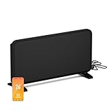 blumfeldt Infrarotheizung 2000 W – Wandmontage & Standgerät, Graphen-Heizelement, App & Touch-Steuerung, Thermostat, IP24, Überhitzungs- & Umkippschutz, für Räume bis 20 m², Schwarz