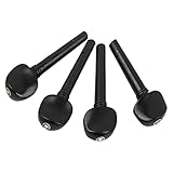 Akozon 4 Stücke Ebenholz 4/ Violine Saiten Stimmwirbel Teile Ersatz Instrument Zubehör, Stücke Violine Wirbel, Ebenholz Stimmwirbel Endpin Set für /