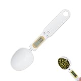 Löffelwaage Digitaler Messlöffel, Exakte Küchenwaage 500g / 0,1g Genauigkeit, mit LCD-Display und Tara-Funktion, Abnehmbarer Löffel, Messlöffel mit Waage Für Gewürze Pillen Pulver Backen