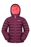 Mountain Warehouse Seasons Steppjacke für Kinder - Ultraleichte, warme, wasserdichte Steppjacke. Jungen & Mädchen Winterjacke mit Kapuze & Reißverschluss Beere-Rot 11-12 Jahre