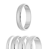 Treuheld® | Ring aus 925 Sterling Silber | Ringgröße 60 | Breite 4mm | Damen & Herren | glänzend | Freundschaftsring, Verlobungsring, Ehering