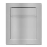 Metzler Unterputz Briefkasten Graualuminium RAL 9007 – Hochwertiger Einbaubriefkasten aus pulverbeschichtetem Stahl, flächenbündig, wetterfest und mit Schloss, für DIN-A4-Umschläge