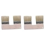 Generchin Doppelpinsel, 3-Malpinsel mit Doppelkopf, Flacher Borstenpinsel für Kunst und Wandmalerei, Doppelpinsel, 2 Stück