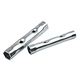 MoSundi Metrisches Rohrsteckschlüssel-Set, 8-17 mm, doppelseitiger Rohrschlüssel für Autoreparatur und Sanitärarbeiten, Karbonstahl mit verzinkter Rostbeständigkeit, 6 Stück
