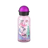 Emsa N30516 Kids Tritan Trinkflasche | Fassungsvermögen: 0,4 Liter | 100% sicher/praktisch/hygienisch/dicht/unbedenklich | cleverer Trinkverschluss | robust | Design: Mermaids