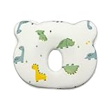 Babykissen Kopfkissen, Kinder Kissen für 0-12 Monate Neugeborene Memory Foam Reisekissen, Babykissen Gegen Plattkopf, Mini Kissen für Baby Kleinkinder Nacken Lenden und Kniestütze (Dinosaurier)