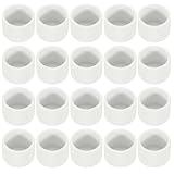 PATIKIL PVC-Rohr-Endkappe, 2,5 cm, 20 Stück, Möbelqualität, Rohrstopfen-Adapter, Stecknussverschraubungen für Bau, PVC-Möbel, Heimwerker, Garten, Regal, Stützstruktur, Lagerung, weiß