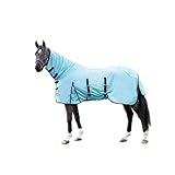 HKM 12443 Fliegendecke mit Halsteil Aqua Pferdedecke Weide Stall Paddock Aqua 145