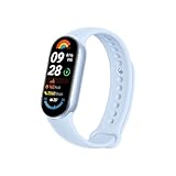 XIAOMI Smart Band 9 Fitness Tracker, AMOLED Display with 1200 Nits, Sp02 Tracking, Sleep and Heart Rate Monitor, Notifications, 5ATM Waterproof, Mi Fitness App, Arctic Blue