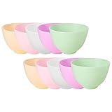 jojofuny 10 Stück pack Selbstgemacht Maskenschalen aus Langlebigem Silikon für Gesichtsmasken und Haarpflege Multifunktionale Rührschüsseln für Schönheitssalons Leicht zu Transportieren