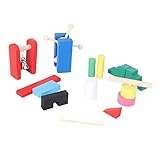 MOLUCKFU 1 Satz Domino-mechanismus Domino-spielsteine Domino-Auto-Spielzeug Domino-stapelblöcke Lernspielzeug Für Kinder Spielsteine ​​stapeln Dominospiel Für Kinder Kind Bausteine Hölzern