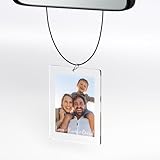 Bl4ckPrint Foto Spiegelanhänger personalisiert mit Foto und Wunschtext - Beidseitig bedruckt aus Acrylglas - Auto Anhänger für Spiegel - Autogeschenk