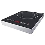 Steba Glaskeramik-Kochfeld HK 30 | Robuste Durchgängige Glaskeramik-Oberfläche | 2 Heizkreise mit 15 cm und 22 cm | Mobil einsetzbar | Touch Control | Timerfunktion bis 180 min. | für alle Kochtöpfe