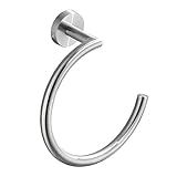 Halbrunder Handtuchring – moderner Handtuchhalter für die Wandmontage im Badezimmer – Konstruktion aus Edelstahl SUS304 – Handtuchhalter für Badezimmer – silberfarbener Handtuchhalter