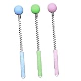 LOORGVEL 3 Stück Handlicher Massagehammer Langlebigem Silikon mit Federmechanismus Vielseitig für Rücken Nacken Schultern Beine Praktisches Therapiegerät für Zuhause und Zufällige Farbe