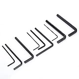 ZJchao Universal Guitar Neck Bridge Tuner Hex-Schraubenschlüssel Set 1,5 2,0 2,5 3.0,0 5,0 Mm, Kohlenstoffstahl, für die Meisten Arten von Akustikgitarre, E-Gitarre und Bass,