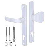 KOTARBAU® Türdrücker-Türknauf Satz 92 mm Langschild Weiß Profilzylinder für Türen Tore Pforten