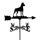 HHRFCS Hausdekoration Windfahne Wetterhahn Dach Wetterfahne Gartenmontage Hofdekoration Edelstahl Wetterfahne Windrichtungsanzeiger Bauernhof Retro Outdoor