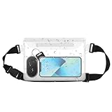 HJZHII wasserdichte Tasche mit Verstellbarem Gurt,Transparent wasserdichte Bauchtasche,Wasserfeste Tasche Wasserdicht Wasserdichter Beutel Dokumentenbeutel Unterwasser Handyhülle