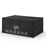 Wasserdichte Gartenmöbel Abdeckung 200 * 160 * 70cm Schutzhülle für Gartenmöbel 420D Oxford-Gewebe PU Anti-UV Schutzschicht Abdeckplane Winterfest Entlüftung Gartentische Abdeckhauben für Möbelsets