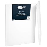 Artina FSC Keilrahmen 2er Set Akademie 50x70 cm – Leinwand Set Maltuch aus 100% Baumwolle Leinwände 280 g/m² - Keilrahmenset Leinwand zum Bemalen für Acryl-, Aquarell-, Ölfarbe UVM