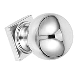 YARNOW dekorative Kugel Außendekoration Sport Fußball Hantelständer Garten Ornament Moderne Gartendekoration Spiegelgartendekoration Gartenkugelkugel Rostfreier Stahl Silver