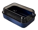 Katzenklo Für Katzen Einfache, Halbgeschlossene Katzentoilette, Glatt Und Leicht Zu Reinigen, Haustierzubehör Für Kätzchen Bis Hin Zu Älteren Katzen. Haustierbedarf Katze(Blue)