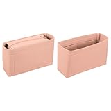 sourcing map Geldbörsen-Organizer-Einsatz-Set, tragbare Filz-Organizer-Taschen mit Reißverschluss, mehrere Fächer, Geldbörseneinsatz für Schultertasche, Tragetasche, Handtaschenformer (21,6 x 6,1 x