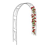 Relaxdays Rosenbogen Metall, Torbogen Garten, HxBxT: 233 x 153 x 35 cm, Vintage, Rankbogen für Kletterpflanzen, schwarz