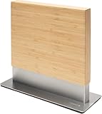 Coninx Messerblock Magnetisch Doppelseitig | Messerhalter Magnetisch ohne Messer | Küchenmesser Knife Holder mit Starkem Magnet | Messerständer Magnetisch Messerbrett Beidseitig Rutschfest | Bambus