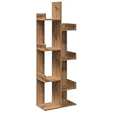 SXJEQOC Standregal Schmal DVD Regal Regale Wohnzimmer Book Shelf - Bücherregal Artisan-Eiche 48x25,5x140 cm Holzwerkstoff für Wohnbereich Büro Arbeitszimmer Schlafzimmer