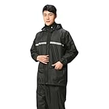 Javoryxh Wasserdichter Anzug Und Hosen Set Für Erwachsene Reißfestes Design Mit Gut Sichtbaren Sicherheitsfunktionen Wasserdichter Fahrrad Regenmantel