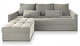 Masseno Ecksofa KOS PIK mit Schlaffunktion L-Form, Sofa mit Bettkasten, Wohnzimmersofa, Couch, Soffa, Bettsofa, Couchgarnitur- Beige, Paros 02