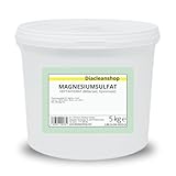 Epsom Salz 5kg - Bittersalz - Magnesiumsulfat - in Pharmaqualität (reiner als Lebensmittelqualität) - Badesalz für Magnesiumbäder