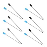 Gogogmee 80 Stück Teiliges Kugelschreiber-minen Metallmine Glatt Schreibend Medium Spitze Schwarz Blau Tintenpatronen Nachfüllung Kompatibel mit Cross Style Stiften Büro Schule