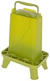 Kerbl Hobbyfarming Futterautomat mit Standfüßen, Automatische Futterzufuhr, Inkl. Standfüße, Abnehmbarer Deckel, Wetterbeständig, Leichte Reinigung, Transparenter Behälter, Für Geflügel, 3,5l, grün